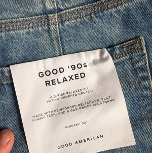 🔖NWT Good American Good 90s Relaxed Fit Mid-rise Baggy Jeans - 10/30 32" Inseam